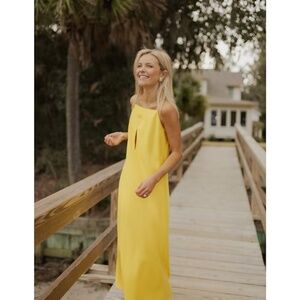 Yellow Drapey Maxi Dress
